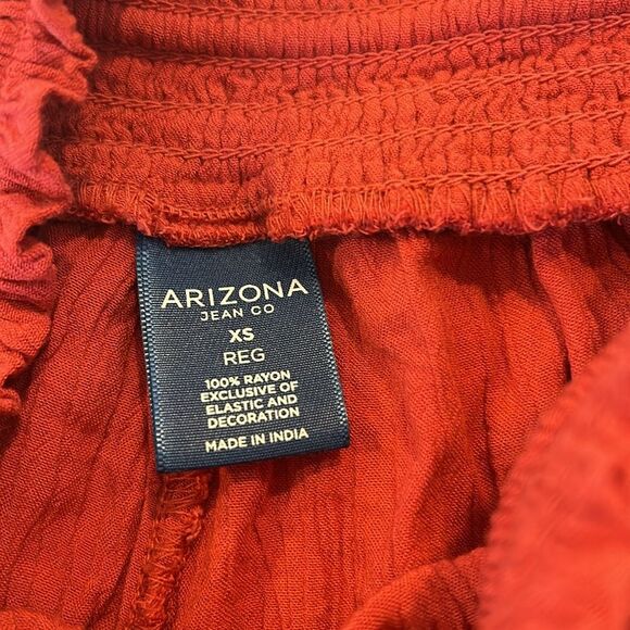 Arizona Jean Co Women's Orange Drawstring Casual Shorts Size XS - Picture 3 of 7